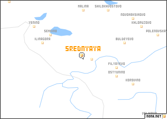 map of Srednyaya