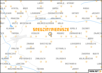 map of Średziny Pierwsze