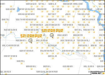 map of Srīrāmpur