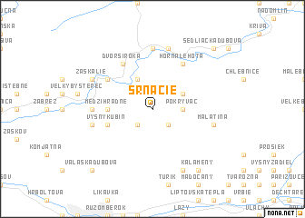 map of Srňacie