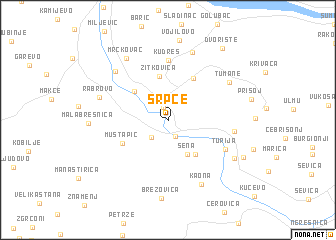 map of Srpce