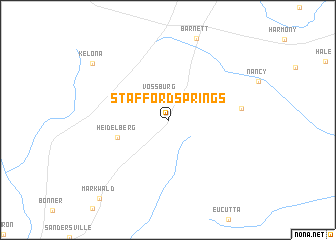 map of Stafford Springs