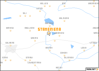 map of Stāmeriena