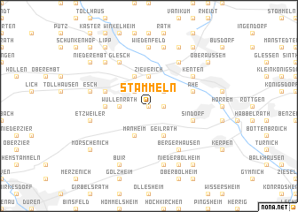 map of Stammeln