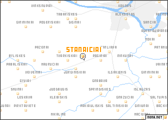 map of Stanaičiai