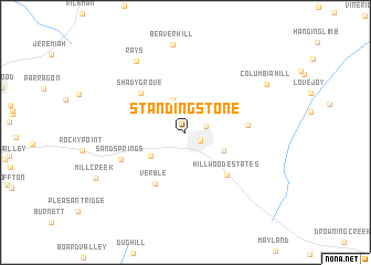 map of Standingstone