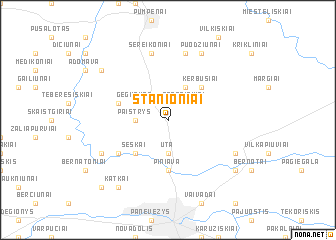 map of Stanioniai