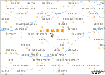 map of Stanisławów