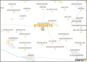 map of Stanovaya