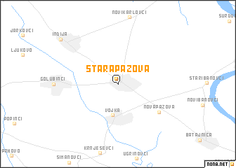 map of Stara Pazova