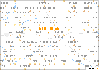 map of Stará Říše