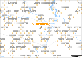 map of Stará Vráž