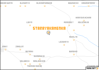 map of Staraya Kamenka