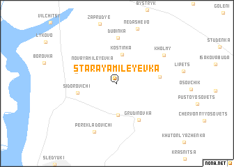 map of Staraya Mileyevka