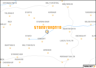 map of Staraya Mon\