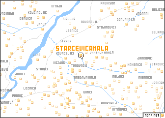 map of Starčevica Mala