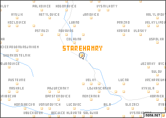 map of Staré Hamry