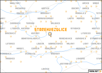 map of Staré Hvězdlice
