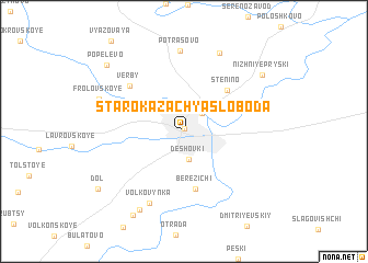 map of Staro-Kazach\