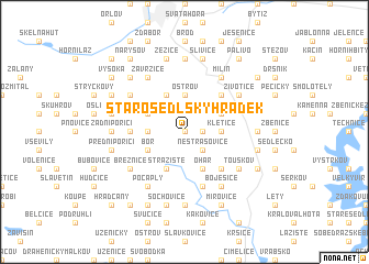 map of Starosedlský Hrádek