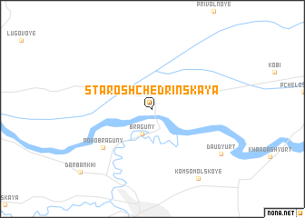 map of Staroshchedrinskaya