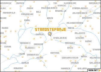 map of Staro Štefanje