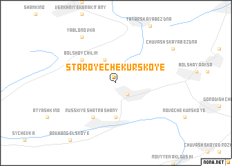 map of Staroye Chekurskoye