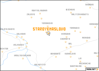 map of Staroye Maslovo