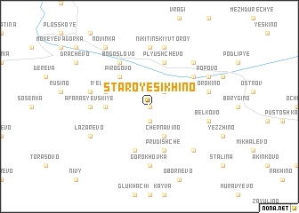 map of Staroye Sikhino