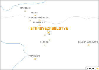 map of Staroye Zabolot\