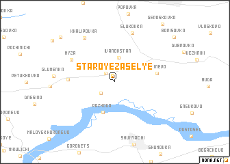 map of Staroye Zasel\