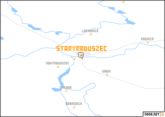 map of Stary Raduszec
