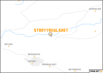 map of Staryy Akul\
