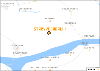 map of Staryye Zabalki