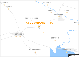 map of Staryy Irzhavets