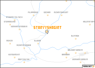 map of Staryy Shagirt