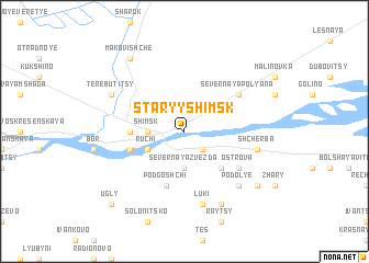 map of Staryy Shimsk