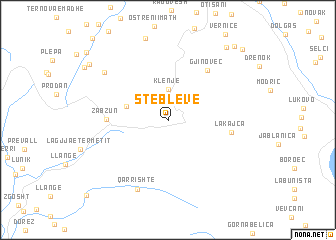 map of Steblevë