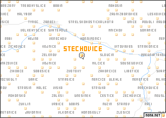 map of Štěchovice