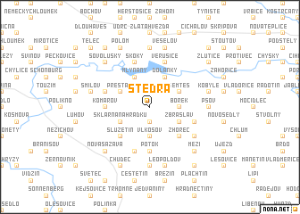 map of Štědrá