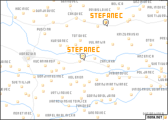 map of Štefanec