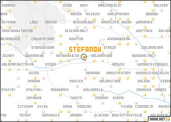 map of Stefanów