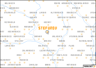 map of Štefurov