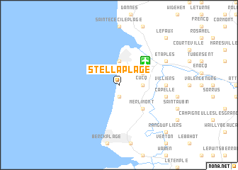 map of Stella-Plage