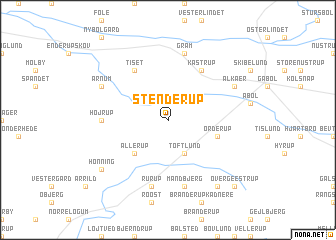 map of Stenderup