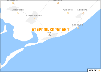 map of Stepanivka Persha