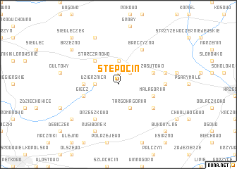 map of Stępocin