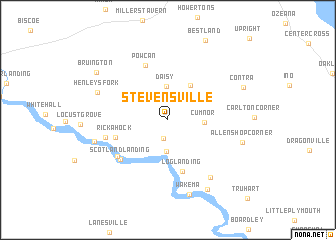 map of Stevensville