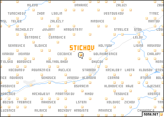 map of Štichov