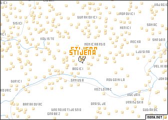 map of Stijena